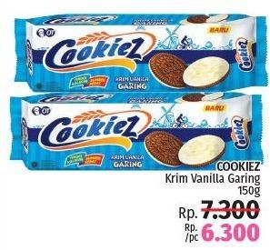 Promo Harga COOKIEZ Cream Biscuit Vanilla 120 gr - LotteMart