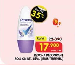 Promo Harga Rexona Deo Roll On 45 ml - Superindo