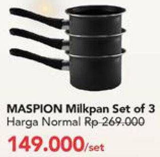 Promo Harga MASPION Milk Pan per 3 pcs - Carrefour