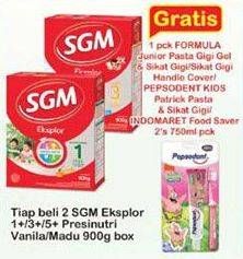 Promo Harga SGM Eksplor 1+ Susu Pertumbuhan Madu, Vanila per 2 box 900 gr - Indomaret