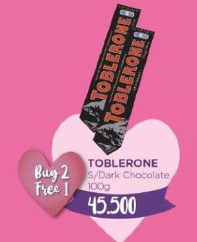 Promo Harga TOBLERONE Chocolate Dark 100 gr - Watsons