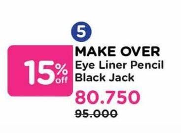 Promo Harga Make Over Eye Liner Pencil Black Jack 1 gr - Watsons