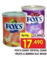 Promo Harga FOXS Crystal Candy Fruit, Berries 180 gr - Superindo