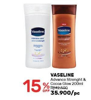 Promo Harga VASELINE Intensive Care Cocoa Glow, Advance Strenght 200 ml - Guardian