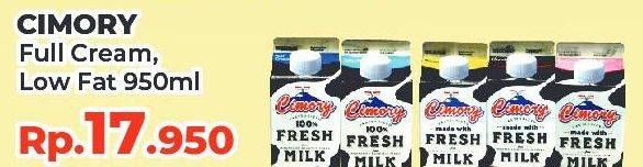 Promo Harga Cimory Fresh Milk Full Cream, Low Fat 950 ml - Yogya