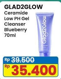 Promo Harga Glad2glow Ceramide Low Ph Gel Cleanser Blueberry 70 ml - Indomaret