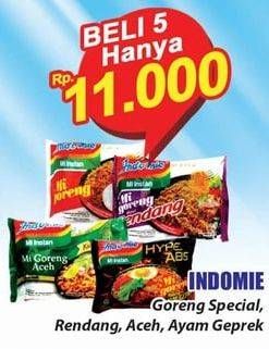 Promo Harga INDOMIE Mi Goreng Aceh, Rendang, Ayam Geprek, Spesial per 5 pcs - Hari Hari
