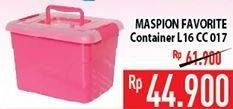 Promo Harga MASPION Favorite Box Container CC017 16 ltr - Hypermart