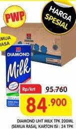 Promo Harga DIAMOND Milk UHT All Variants per 24 pcs 200 ml - Superindo