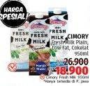 Promo Harga CIMORY Fresh Milk Chocolate, Full Cream, Low Fat 950 ml - LotteMart