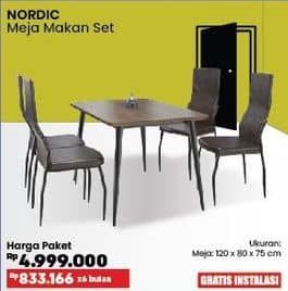 Promo Harga Courts Nordic Meja Makan Set  - COURTS