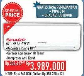 Promo Harga SHARP AH-A9VEY - AC 1PK  - Hypermart