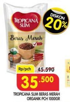 Promo Harga Tropicana Slim Beras Merah Organik 1000 gr - Superindo