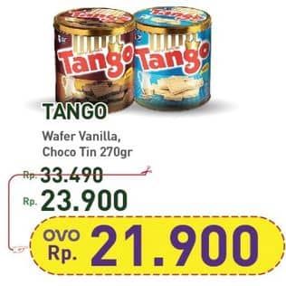 Promo Harga Tango Wafer Vanilla Milk, Chocolate 300 gr - Hypermart