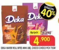 Promo Harga Deka Wafer Roll Bites Mini Ube, Choco Choco 80 gr - Superindo