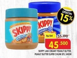 Promo Harga Skippy Peanut Butter Chunky, Creamy 340 gr - Superindo