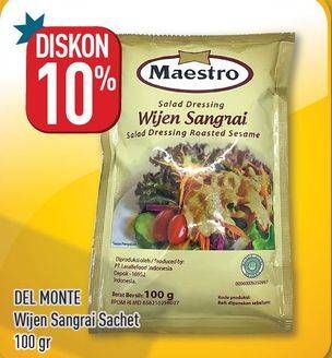 Promo Harga MAESTRO Salad Dressing Wijen Sangrai 100 gr - Hypermart