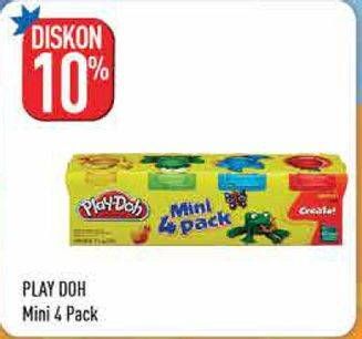 Promo Harga PLAY DOH Mainan Mini 4 pcs - Hypermart