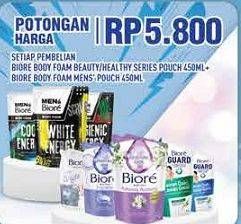 Promo Harga BIORE Body Foam Beauty & Healthy + BIORE MENS Body Foam 450ml  - Hypermart