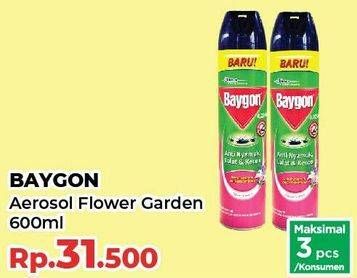 Promo Harga Baygon Insektisida Spray Flower Garden 600 ml - Yogya