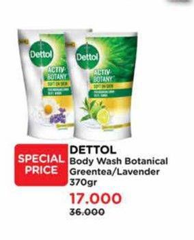 Promo Harga Dettol Body Wash Activ Botany Green Tea Bergamot, Sensitive 370 ml - Watsons