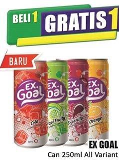 Promo Harga Ex Goal Carbonated Drink All Variants 325 ml - Hari Hari