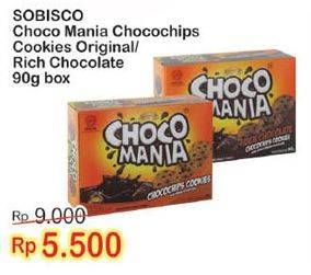 Promo Harga CHOCO MANIA Choco Chip Cookies Original, Rich Choco 90 gr - Indomaret