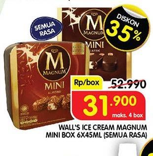 Promo Harga WALLS Magnum Mini All Variants per 6 pcs 45 ml - Superindo