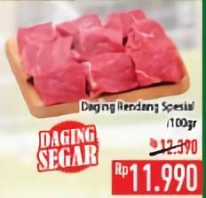 Promo Harga Daging Rendang Sapi Spesial per 100 gr - Hypermart