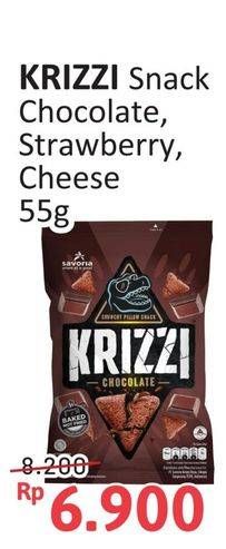 Promo Harga Krizzi Pillow Chocolate, Strawberry, Cheese 55 gr - Alfamidi