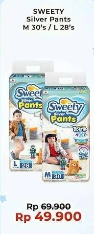 Promo Harga Sweety Silver Pants L28, M30 28 pcs - Indomaret