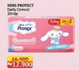 Promo Harga Hers Protex Daily Comfort Wing 23, 5cm 22 pcs - Alfamart