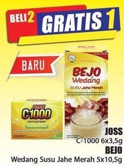 Promo Harga JOSS C1000 Health Supplement/ BINTANG TOEDJOE Bejo Wedang Susu Jahe Merah  - Hari Hari