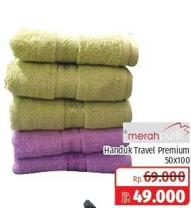 Promo Harga MERAH PUTIH Handuk Travel Premium 50 X 100  - Lotte Grosir