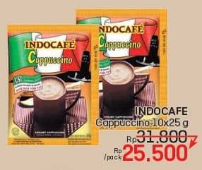 Promo Harga Indocafe Cappuccino per 10 sachet 25 gr - LotteMart