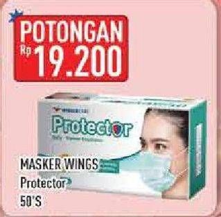 Promo Harga WINGS Mask Protector 50 pcs - Hypermart