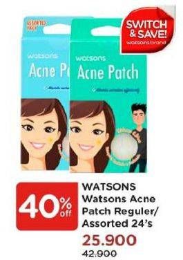 Promo Harga WATSONS Acne Patch Regular, Assorted 24 pcs - Watsons