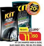 Promo Harga KIT Car Shampoo Wash & Glow/KIT Black Magic Tire Gel  - Superindo