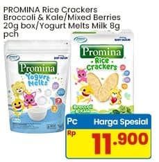 Promo Harga Promina Snack Rice Crackers Broccoli Kale, Mixed Berries 20 gr - Indomaret