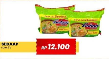 Promo Harga Sedaap Mie Kuah Soto per 5 pcs 75 gr - Yogya