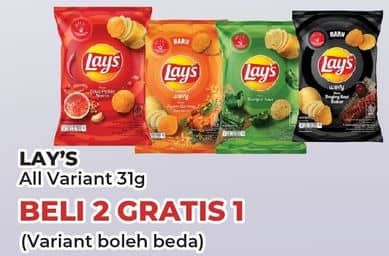 Promo Harga Lays Snack Potato Chips All Variants 31 gr - Yogya