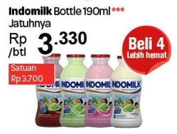 Promo Harga INDOMILK Susu Cair Botol 190 ml - Carrefour