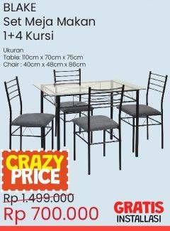 Promo Harga COURTS Blake Dining Set  - Courts