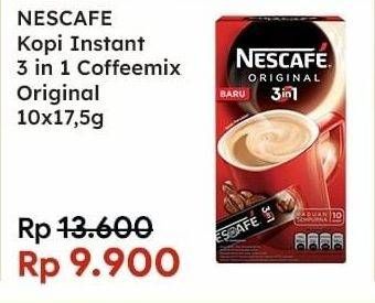 Promo Harga Nescafe Original 3 in 1 per 10 sachet 17 gr - Indomaret