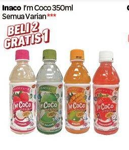 Promo Harga INACO Im Coco Drink All Variants 350 ml - Carrefour