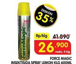 Promo Harga Force Magic Insektisida Spray Lemon 600 ml - Superindo