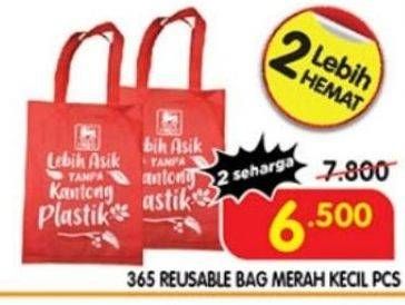 Promo Harga 365 Reusable Bag Merah  - Superindo