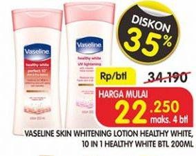 Promo Harga VASELINE Intensive Care Healthy White 200 ml - Superindo