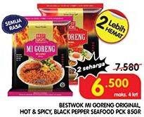 Promo Harga Best Wok Mi Goreng Original, Hot Spicy, Black Pepper Season 85 gr - Superindo