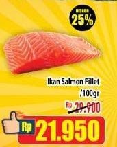 Promo Harga Salmon Fillet per 100 gr - Hypermart